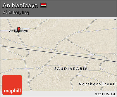 Shaded Relief Panoramic Map of An Nahīdayn
