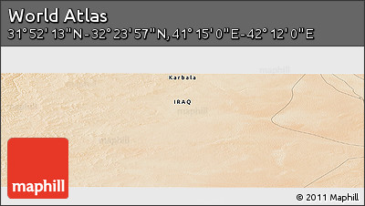Satellite Panoramic Map of the Area around 32° 8' 5" N, 41° 43' 30" E