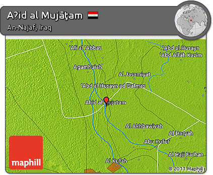 Physical 3D Map of Aḩid Al Mujāţam