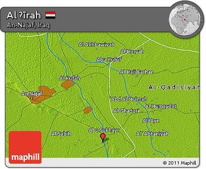 Physical 3D Map of Al Ḩīrah