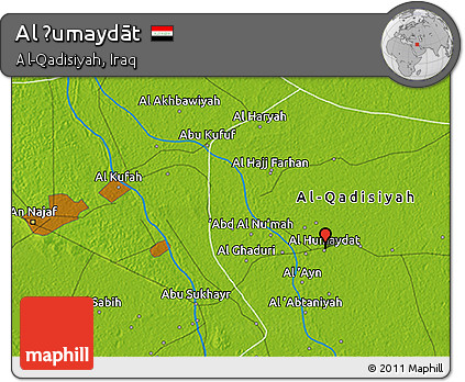Physical 3D Map of Al Ḩumaydāt