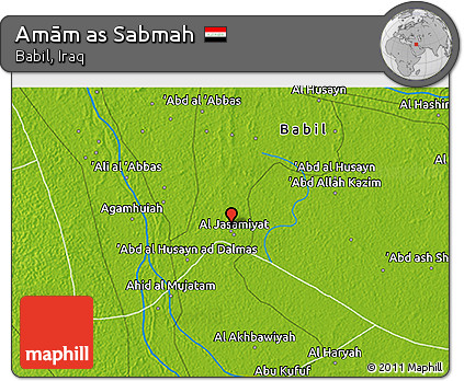 Physical 3D Map of Amām As Sabmah