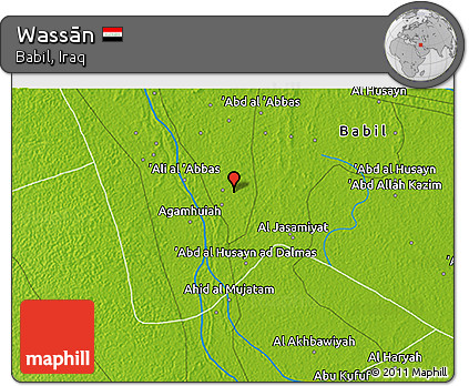 Physical 3D Map of Wassān