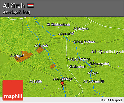 Physical 3D Map of Al Ḩīrah