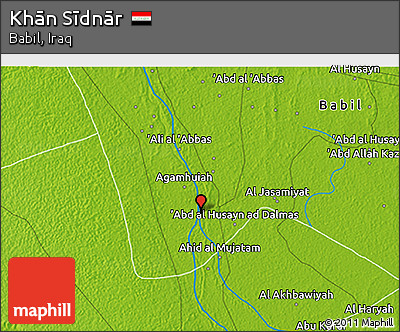 Physical 3D Map of Khān Sīdnār
