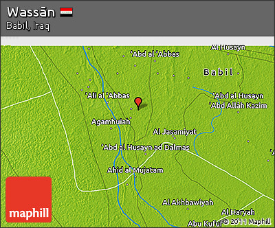 Physical 3D Map of Wassān