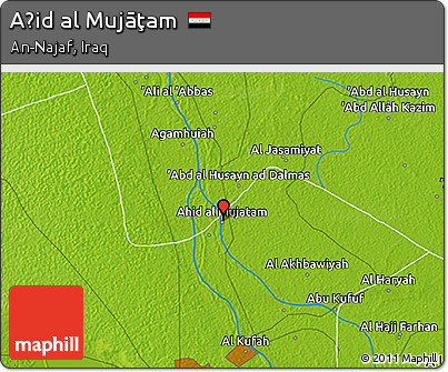 Physical 3D Map of Aḩid Al Mujāţam
