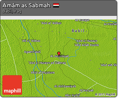 Physical 3D Map of Amām As Sabmah