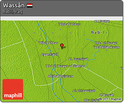 Physical 3D Map of Wassān