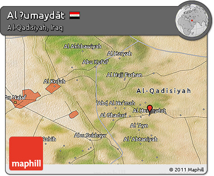 Satellite 3D Map of Al Ḩumaydāt