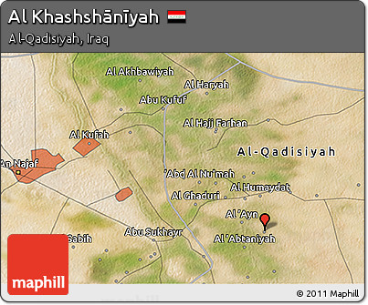Satellite 3D Map of Al Khashshānīyah