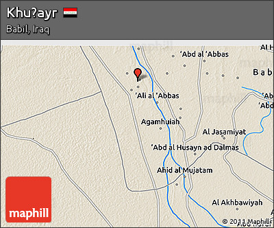 Shaded Relief 3D Map of Khuḑayr