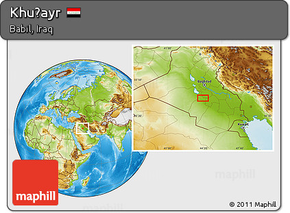 Physical Location Map of Khuḑayr