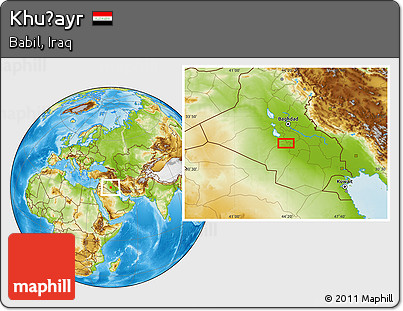 Physical Location Map of Khuḑayr