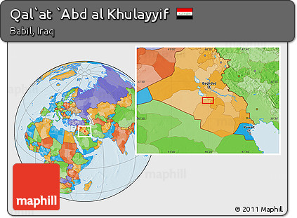 Political Location Map of Qal`at `Abd Al Khulayyif