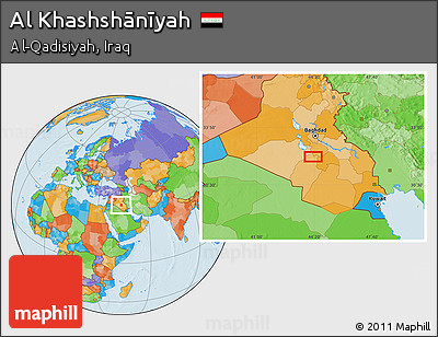 Political Location Map of Al Khashshānīyah