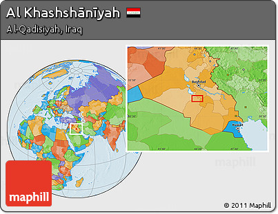 Political Location Map of Al Khashshānīyah
