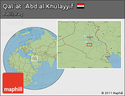Savanna Style Location Map of Qal`at `Abd Al Khulayyif