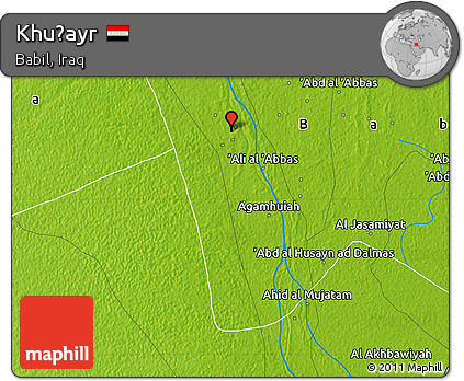 Physical Map of Khuḑayr
