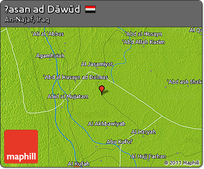 Physical Map of Ḩasan Ad Dāwūd