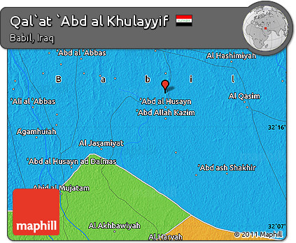Political Map of Qal`at `Abd Al Khulayyif