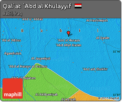 Political Map of Qal`at `Abd Al Khulayyif