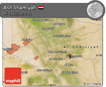 Satellite Map of Ash Shāmīyah