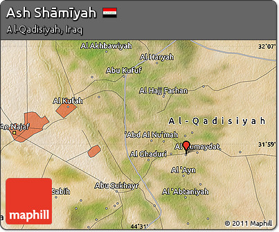 Satellite Map of Ash Shāmīyah