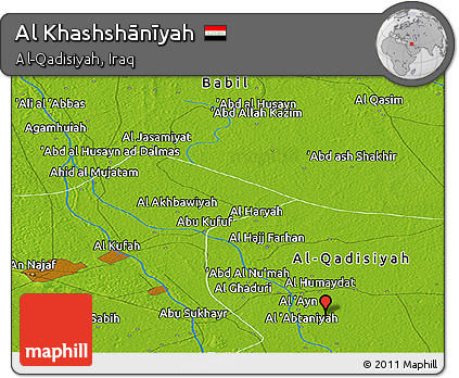 Physical Panoramic Map of Al Khashshānīyah