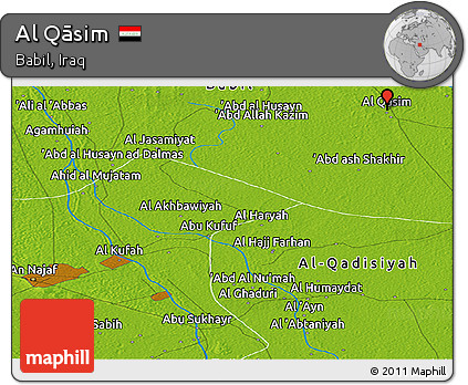 Physical Panoramic Map of Al Qāsim