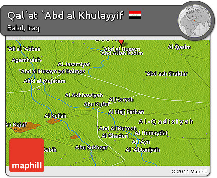 Physical Panoramic Map of Qal`at `Abd Al Khulayyif