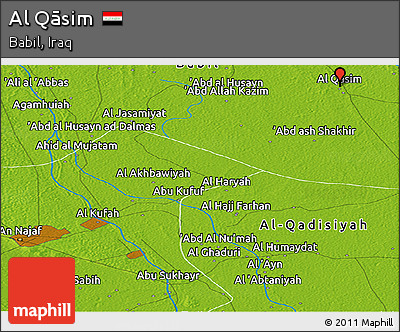 Physical Panoramic Map of Al Qāsim