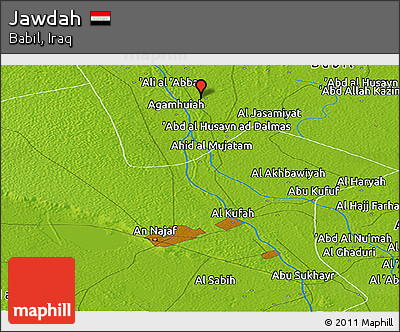 Physical Panoramic Map of Jawdah