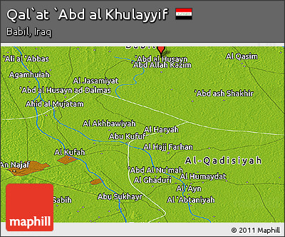 Physical Panoramic Map of Qal`at `Abd Al Khulayyif