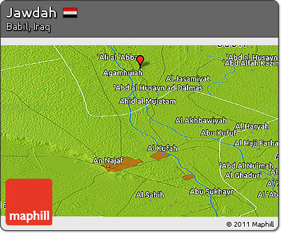 Physical Panoramic Map of Jawdah