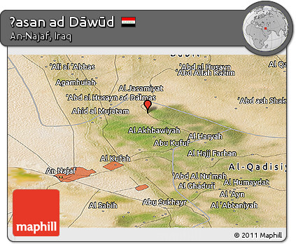 Satellite Panoramic Map of Ḩasan Ad Dāwūd