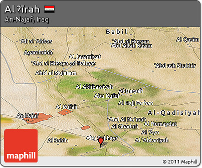 Satellite Panoramic Map of Al Ḩīrah