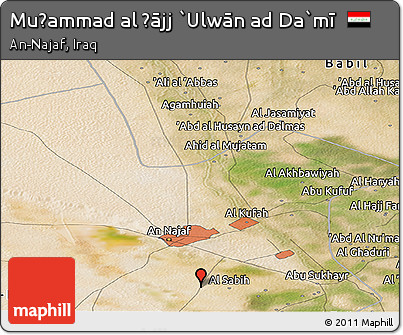 Satellite Panoramic Map of Muḩammad Al Ḩājj `Ulwān Ad Da`mī