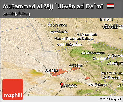 Satellite Panoramic Map of Muḩammad Al Ḩājj `Ulwān Ad Da`mī