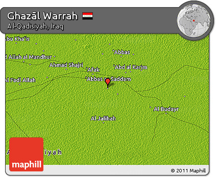 Physical 3D Map of Ghazāl Warrah