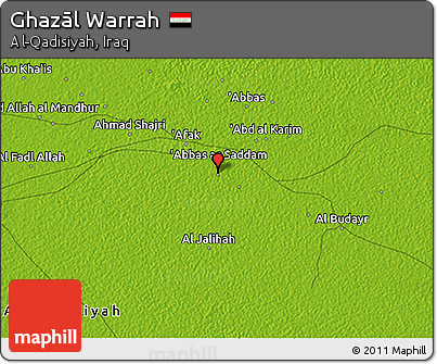 Physical 3D Map of Ghazāl Warrah