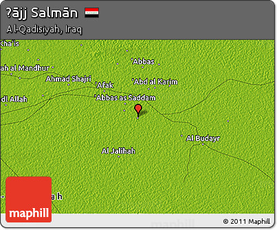 Physical 3D Map of Ḩājj Salmān