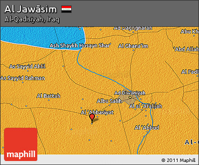Political 3D Map of Al Jawāsim