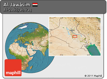Satellite Location Map of Al Jawāsim
