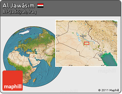 Satellite Location Map of Al Jawāsim