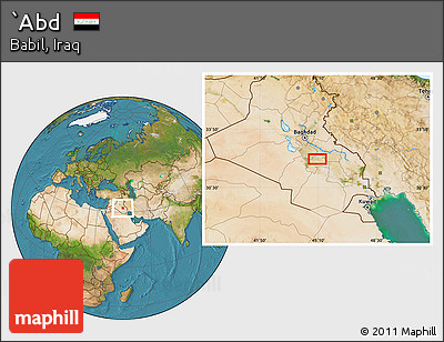 Satellite Location Map of `Abd
