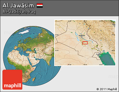 Satellite Location Map of Al Jawāsim