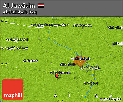 Physical Map of Al Jawāsim