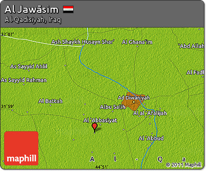 Physical Map of Al Jawāsim