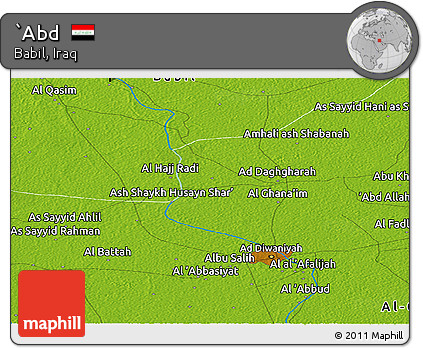 Physical Panoramic Map of `Abd